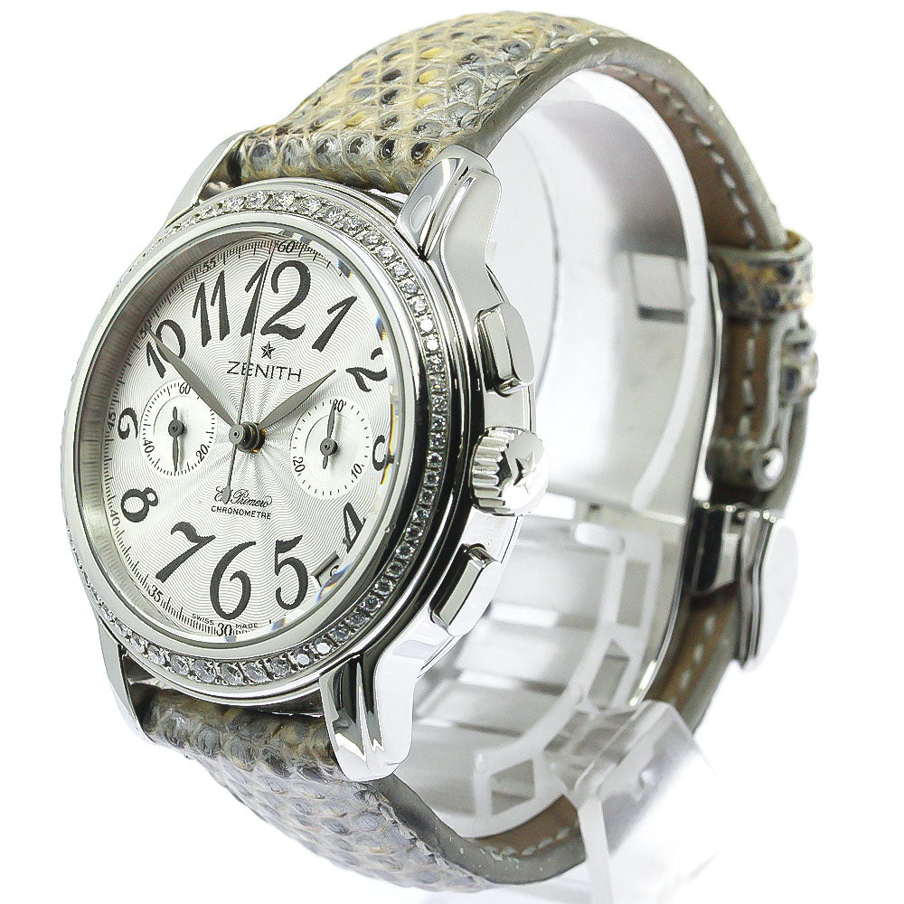 ZENITH Star El Primero 16.1230.4002 diamond bezel chronograph Silver Dial Automatic Ladies Watch_778205