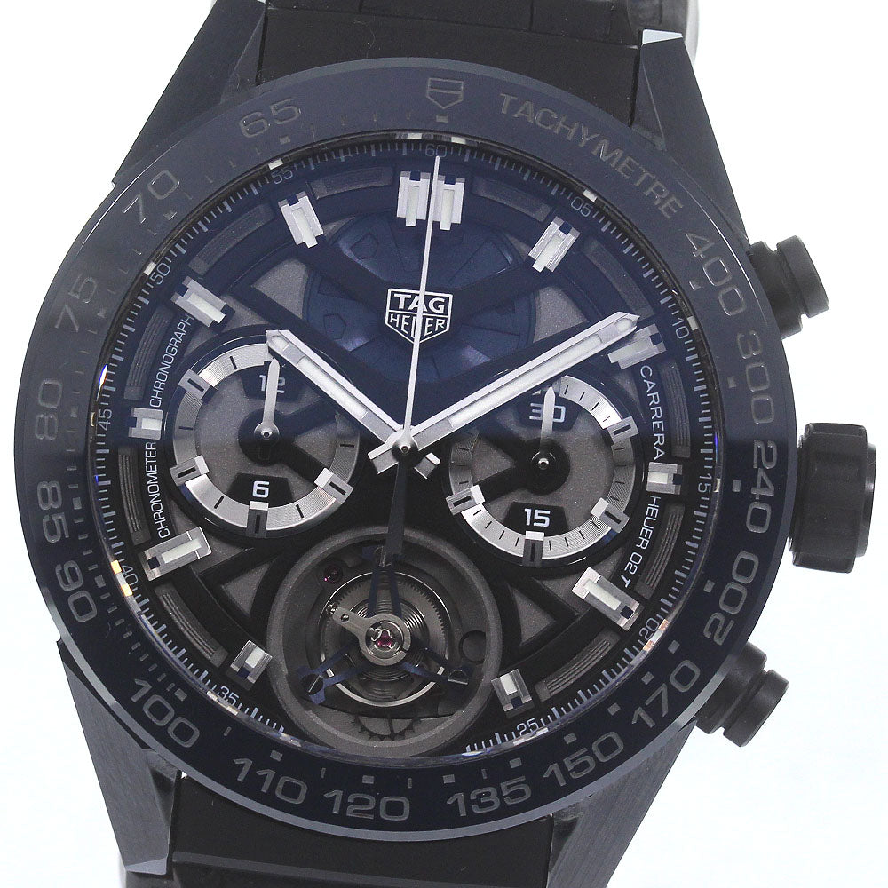 TAG HEUER Carrera Tourbillon CAR5A93.FC6442 ceramic Gray / black Dial Automatic Men's Watch_778271