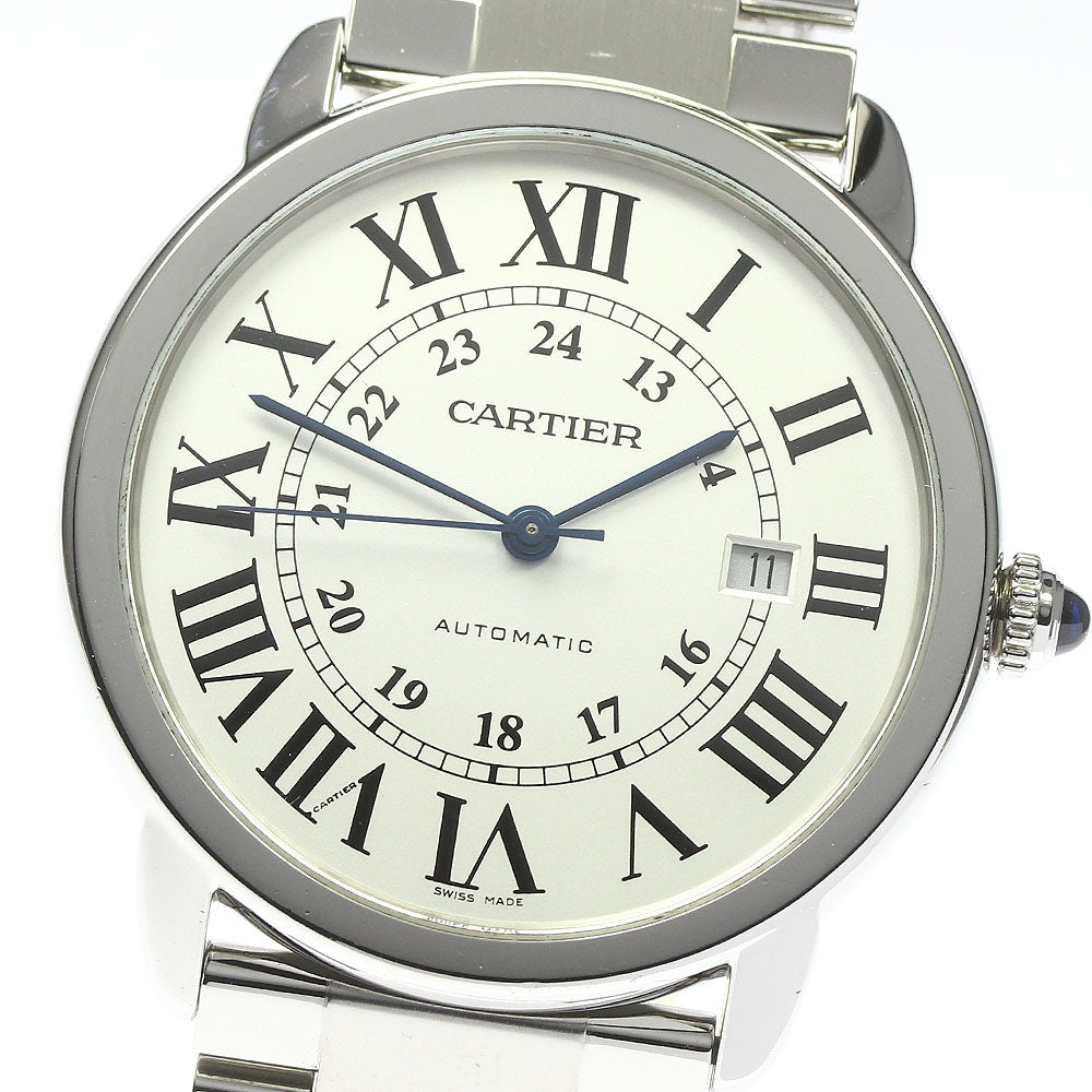 CARTIER Ronde Solo de Cartier XL W6701011 Date Silver Dial AT Men's Watch_778616