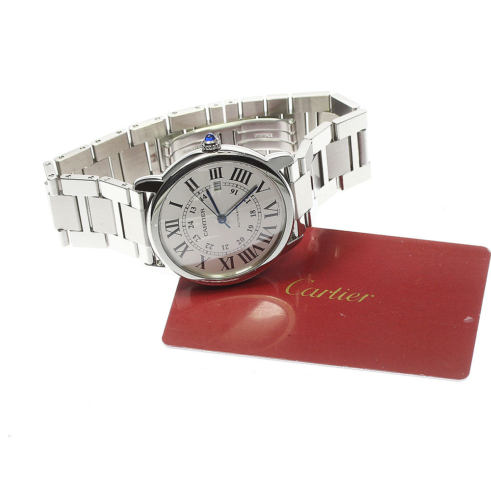CARTIER Ronde Solo de Cartier XL W6701011 Date Silver Dial AT Men's Watch_778616