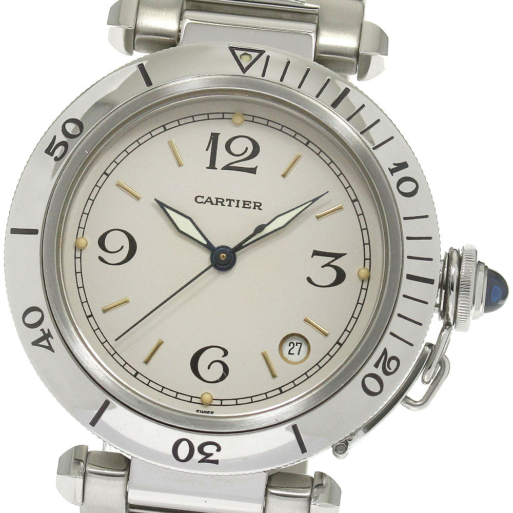 CARTIER Pasha 38mm W3100655 Date beige Dial Automatic Men's Watch_778981