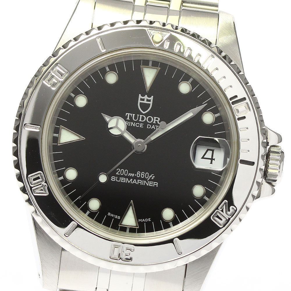 TUDOR Prince Date Submariner 75190 Cal.2824-2 Black Dial Automatic Watch_778995