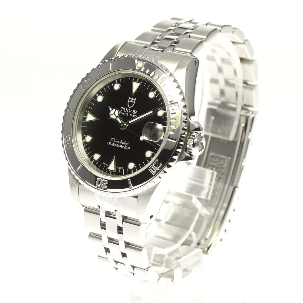 TUDOR Prince Date Submariner 75190 Cal.2824-2 Black Dial Automatic Watch_778995