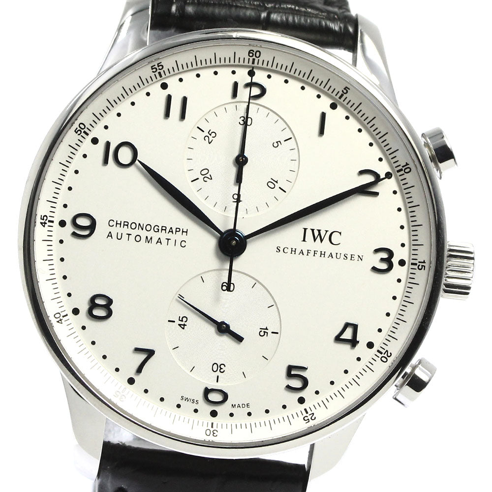 IWC SCHAFFHAUSEN Portugese IW371417 Chronograph Silver Dial Automatic Men's Watch_779241