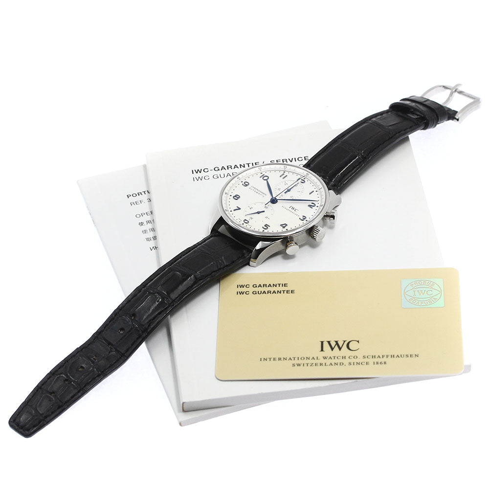 IWC SCHAFFHAUSEN Portugese IW371417 Chronograph Silver Dial Automatic Men's Watch_779241