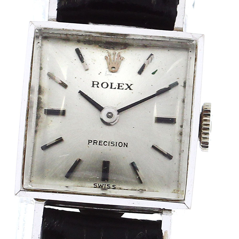 ROLEX Precision 2616 K18WG cal.1401 Silver Dial Hand Winding Ladies Watch_779279