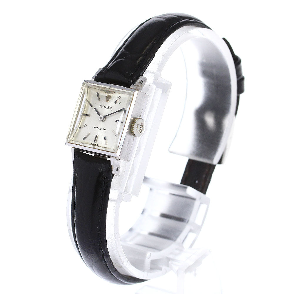 ROLEX Precision 2616 K18WG cal.1401 Silver Dial Hand Winding Ladies Watch_779279