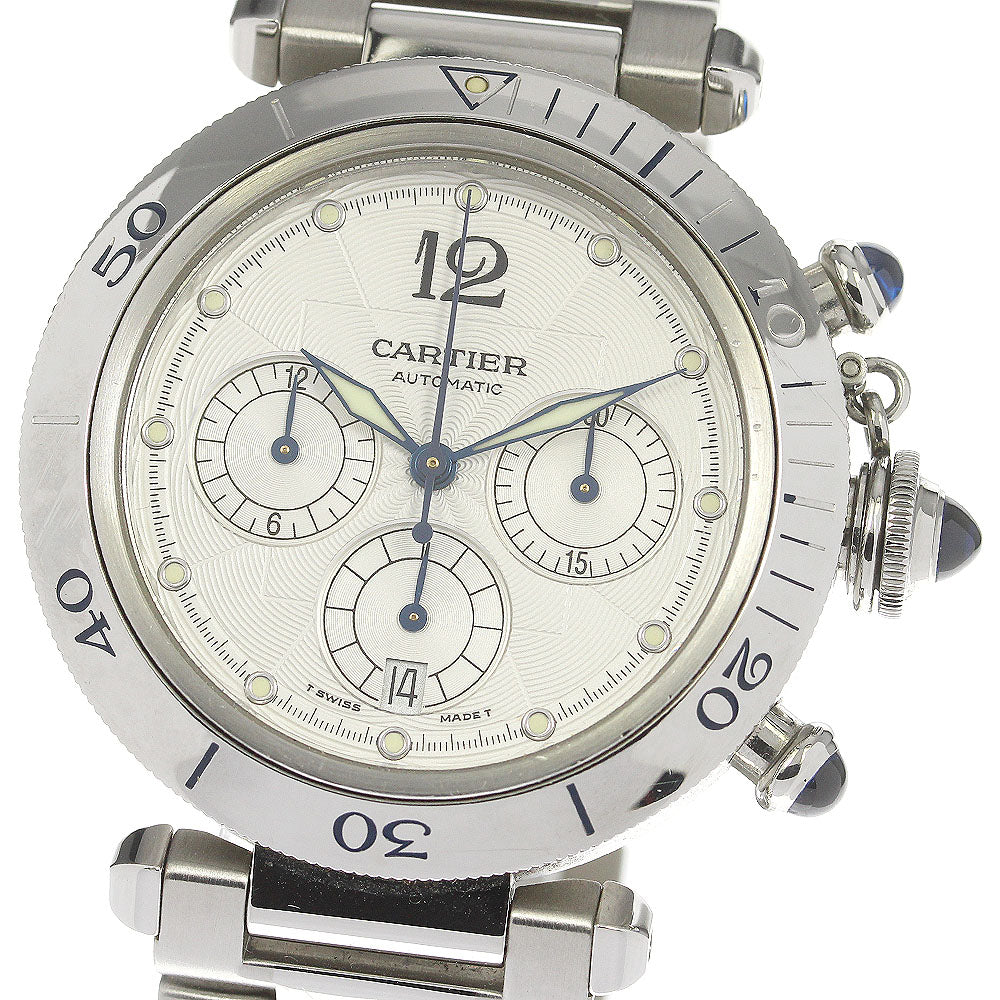 CARTIER Pasha 38MM W31030H3 Chronograph Date Automatic Men's Watch_780250