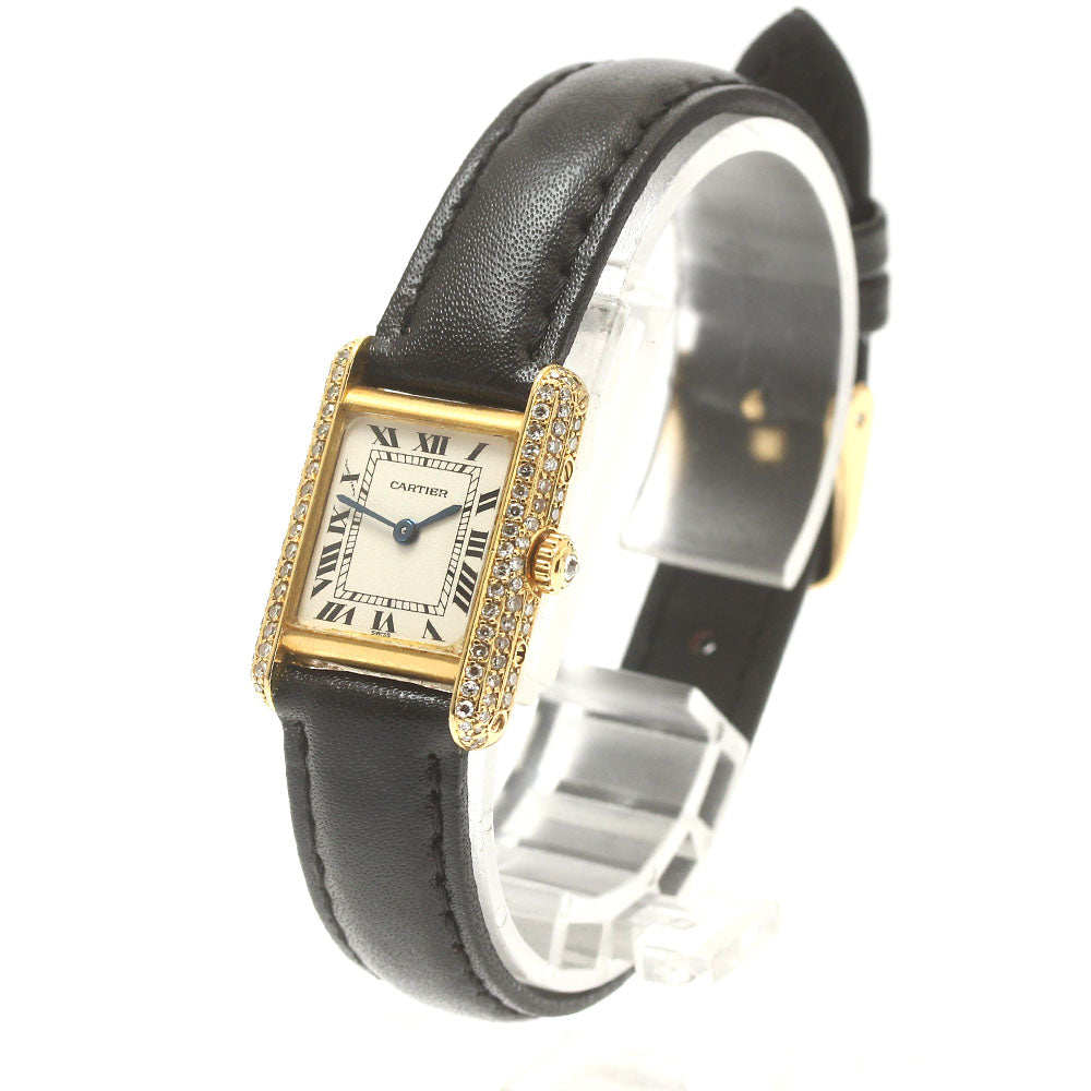 CARTIER Tank Louis 82260174 K18YG after diamond white Dial Quartz Ladies Watch_780863