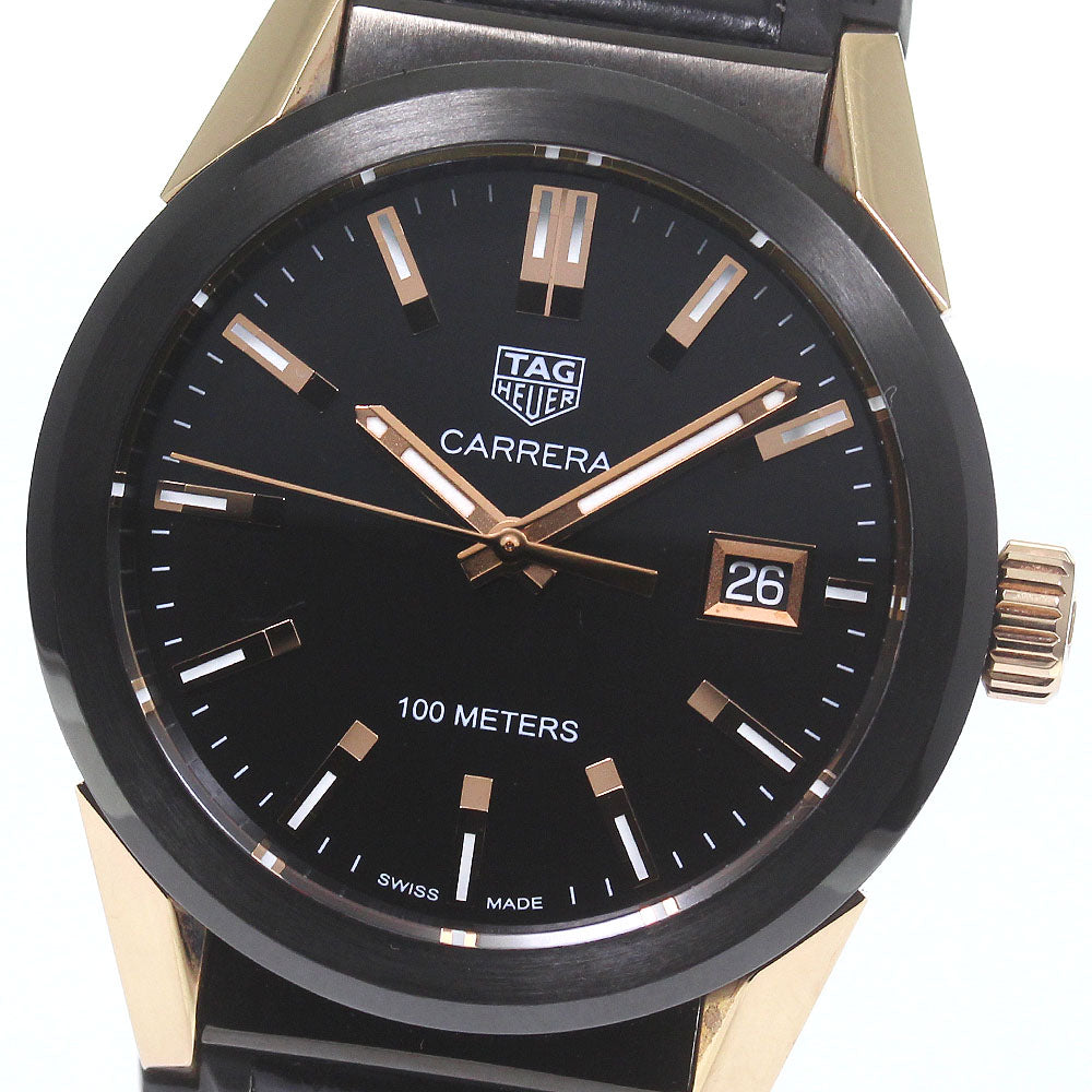 TAG HEUER Carrera WBG1350.FC6418 Date black Dial Quartz Boy's Watch_780920
