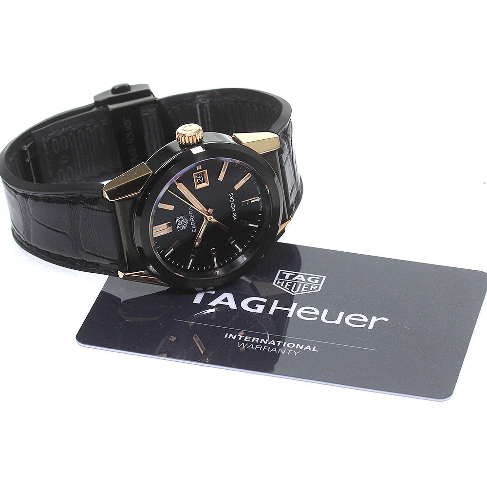 TAG HEUER Carrera WBG1350.FC6418 Date black Dial Quartz Boy's Watch_780920