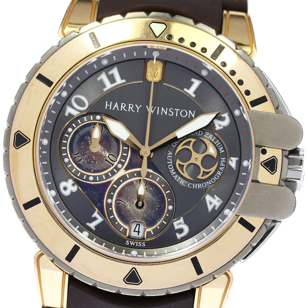 HARRY WINSTON Ocean diver 410-MCA44RZC.A 18K Pink Gold Automatic Men's_781256