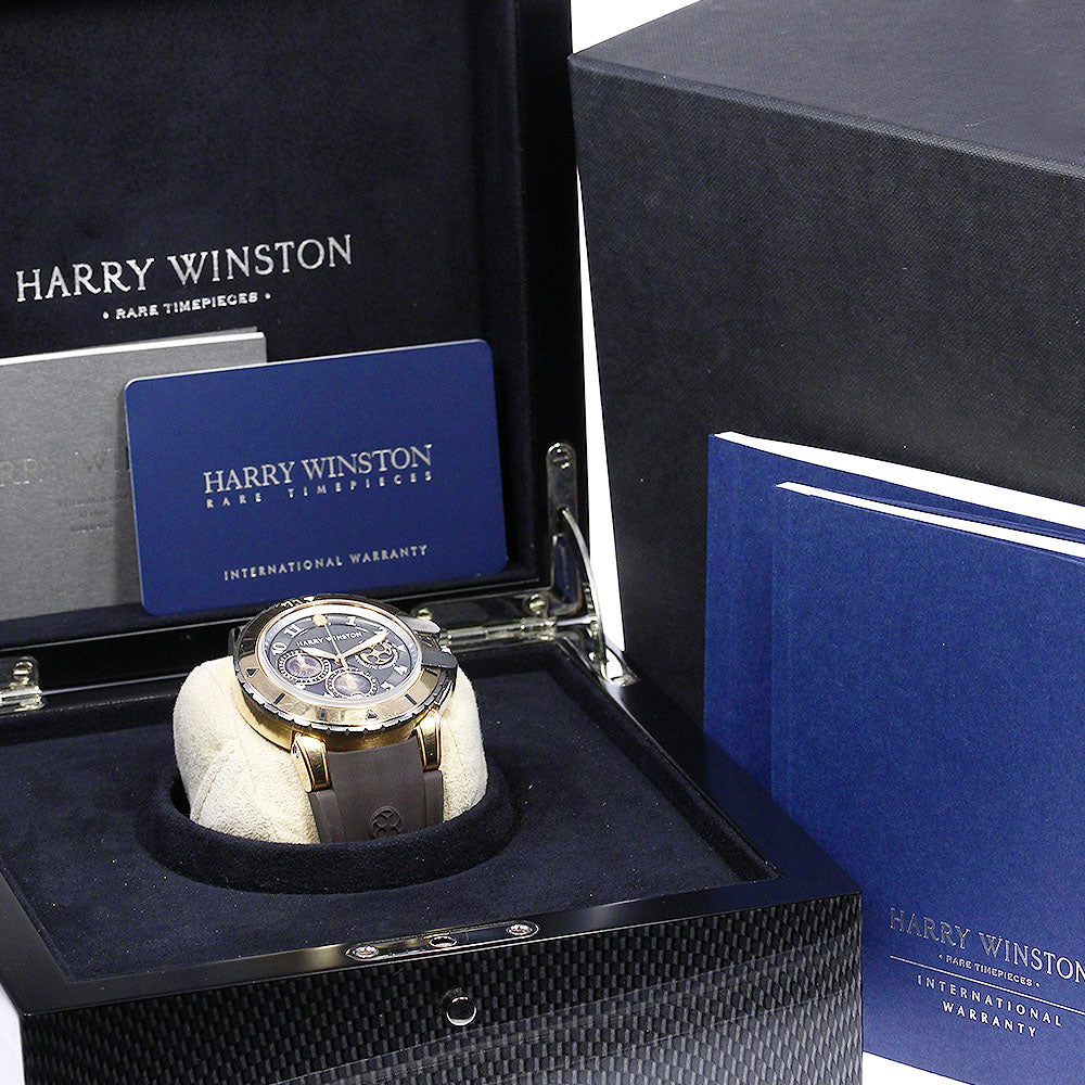 HARRY WINSTON Ocean diver 410-MCA44RZC.A 18K Pink Gold Automatic Men's_781256