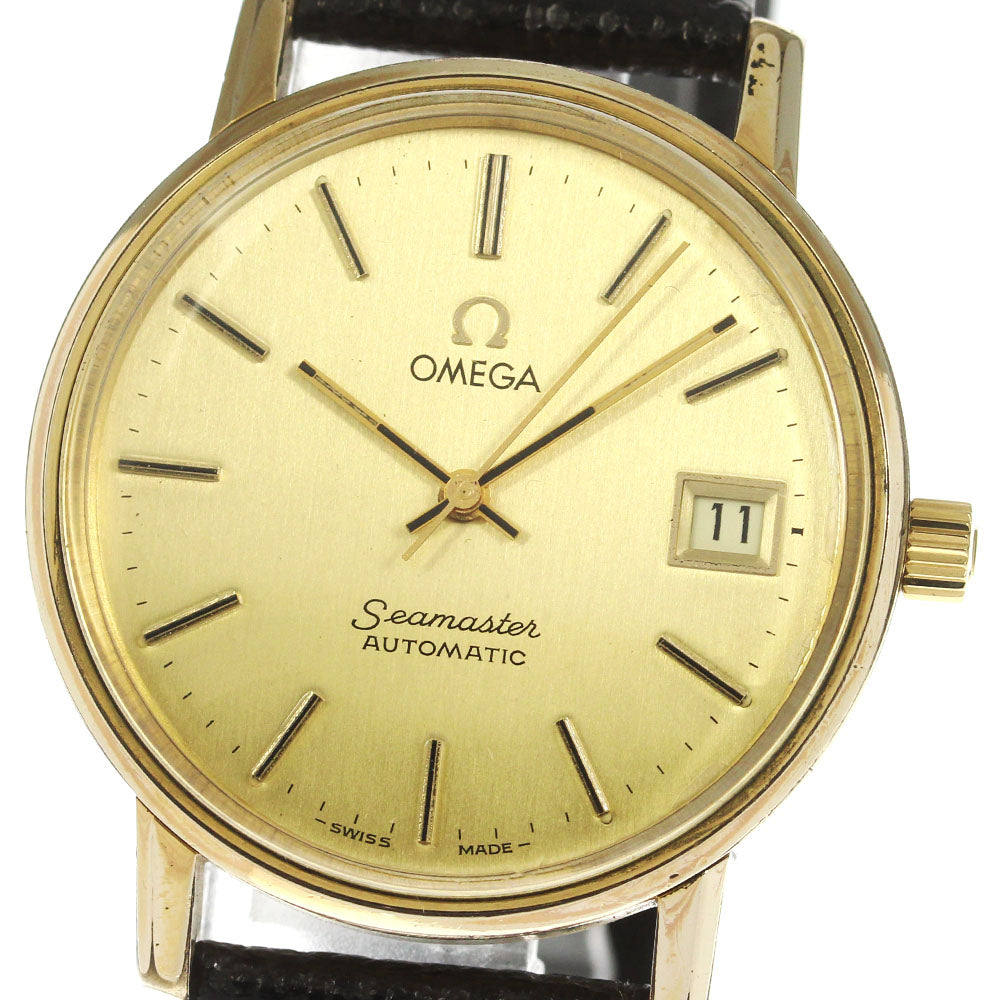 OMEGA Seamaster 166.0202 Cal.1010 Date gold Dial Automatic Men's Watch_781548