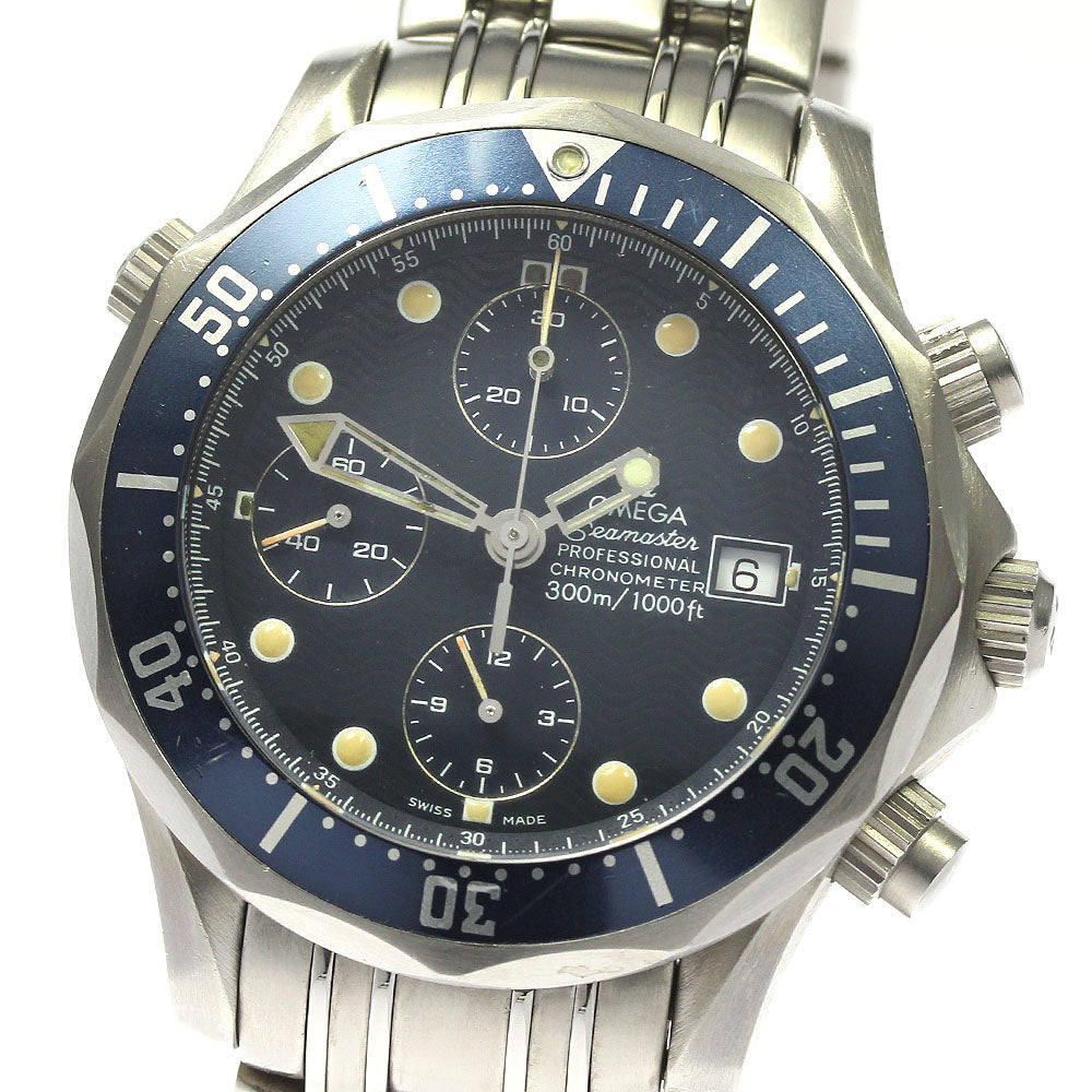 OMEGA Seamaster300 2298.80 Chronograph Navy Dial Automatic Men's Watch_782242