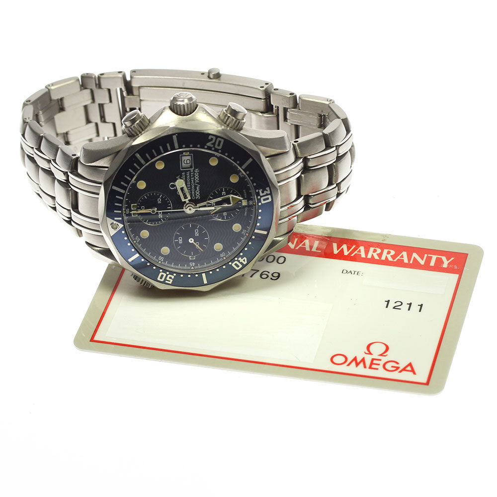 OMEGA Seamaster300 2298.80 Chronograph Navy Dial Automatic Men's Watch_782242