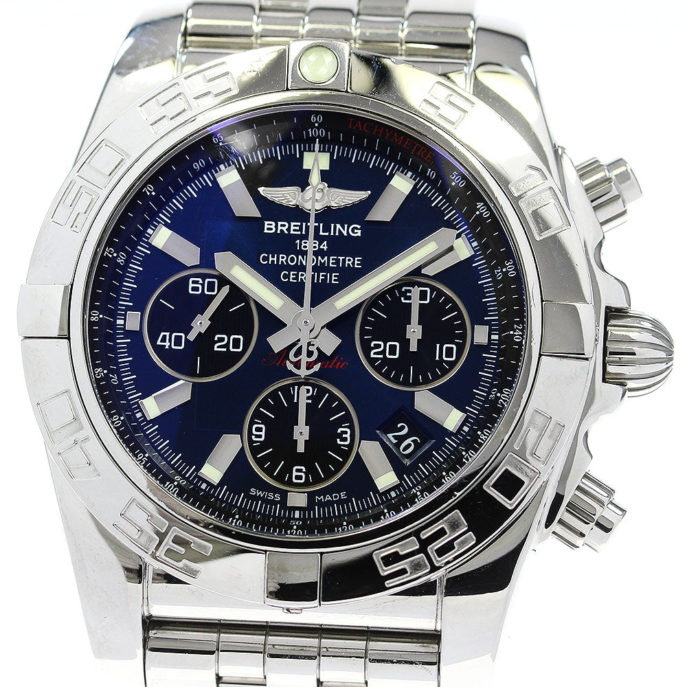 BREITLING Chronomat 44 AB0110 Chronograph blue Dial Automatic Men's Watch_782357
