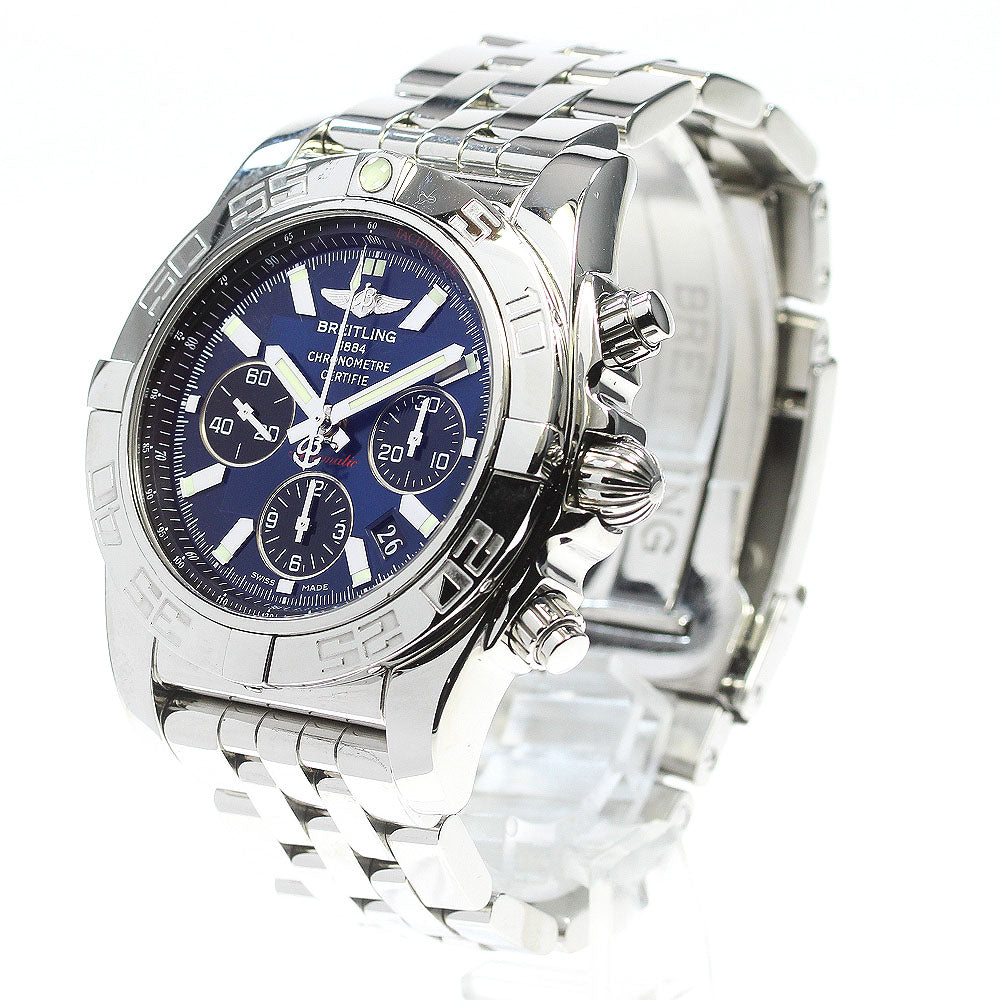 BREITLING Chronomat 44 AB0110 Chronograph blue Dial Automatic Men's Watch_782357
