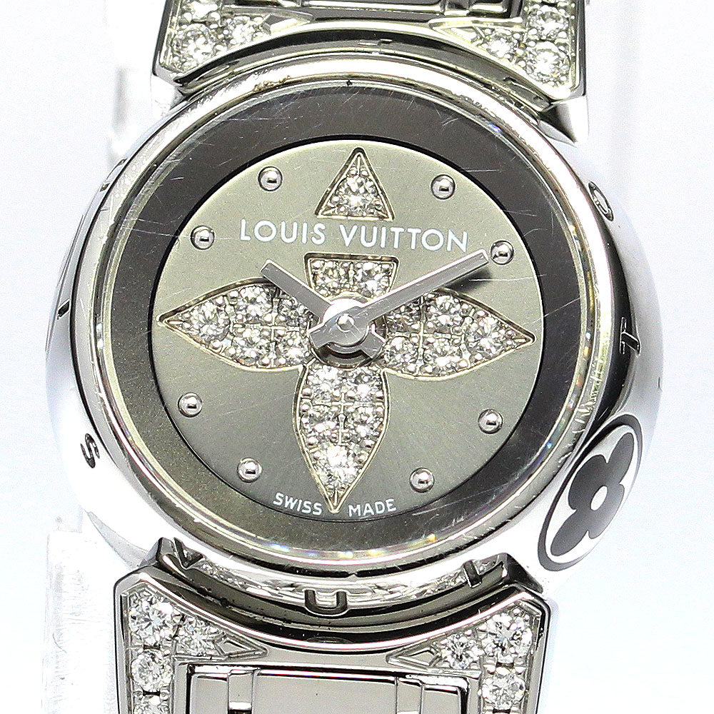 LOUIS VUITTON Tambour bijou Q151K Lug diamond Dial diamond Quartz Ladies_782698