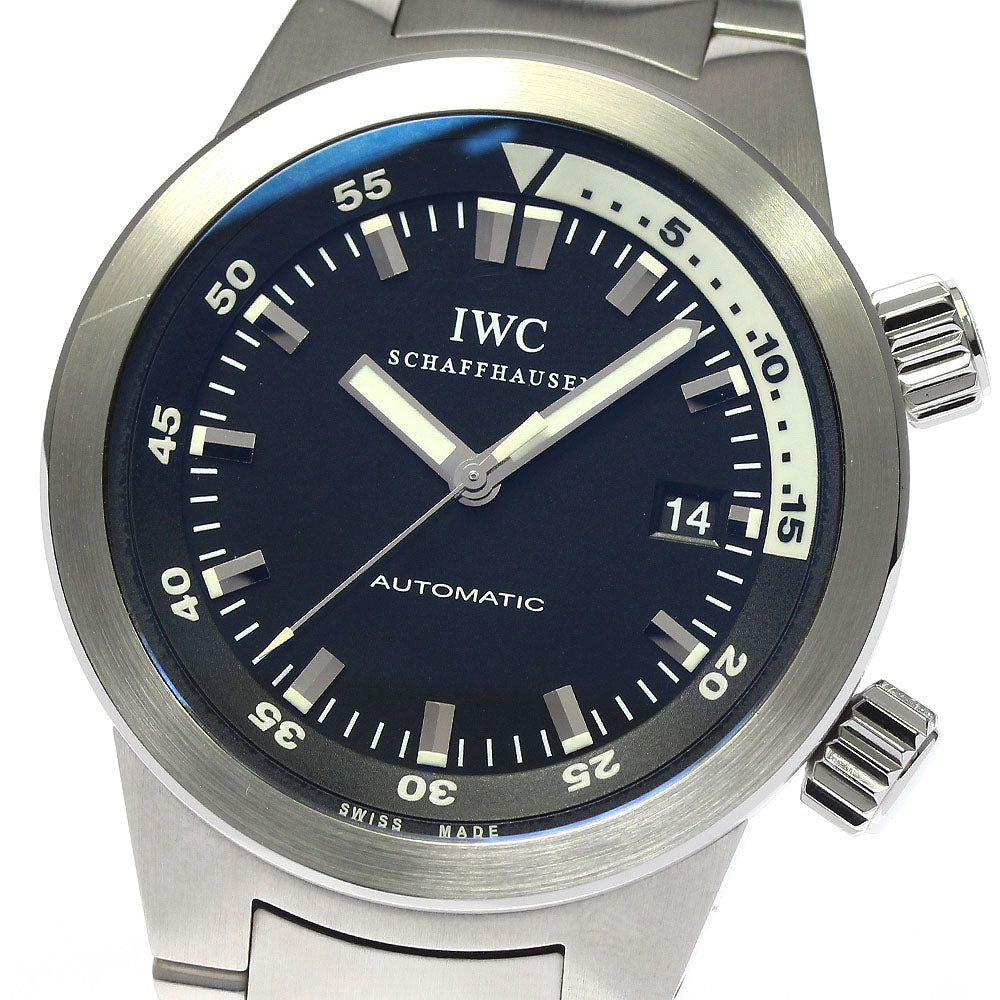 IWC SCHAFFHAUSEN Aqua timer IW354805 Date black Dial Automatic Men's_782932