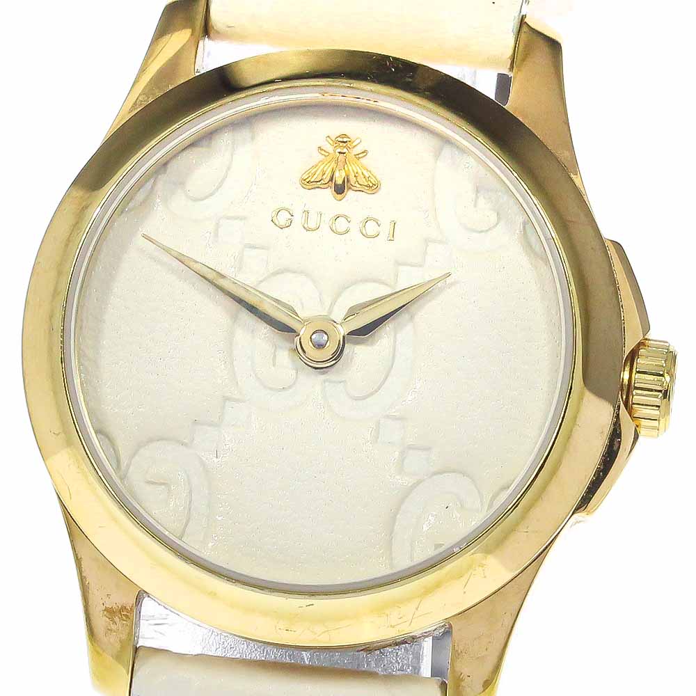 GUCCI G timeless 126.5/YA126580 beige Dial Quartz Ladies Watch_783021
