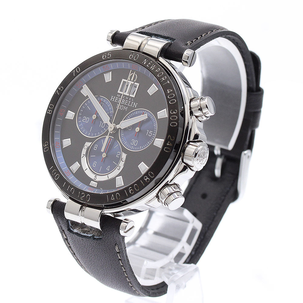 MICHEL HERBELIN Newport Yacht Club 36655 Chronograph Black / blue Dial Quartz Men's Watch_783086