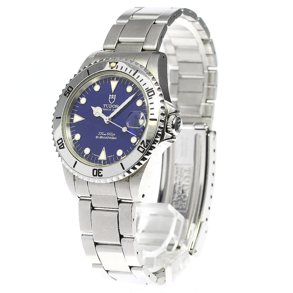 TUDOR Prince Date Submariner 75190 Cal.2824-2 Navy Dial Automatic Boy's Watch_783128