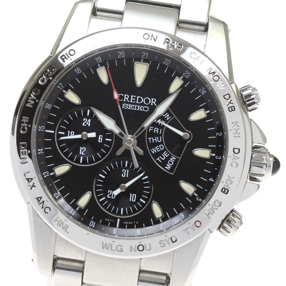 SEIKO CREDOR Phoenix World Time GCBG987/4S77-0A40 Tetsuya Kumakawa model limited to 1000 pieces black Dial Automatic Men's Watch_783148