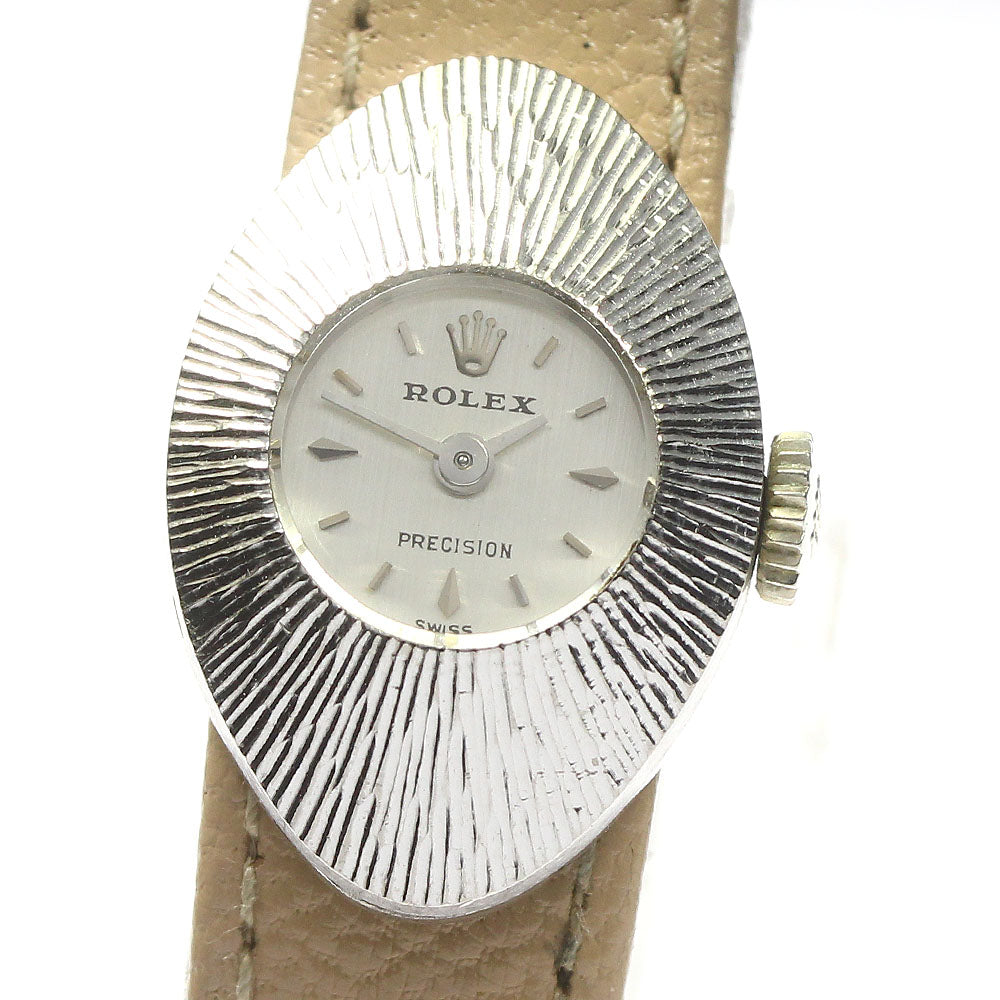 ROLEX chameleon precision almond 2000 K18WG cal.1401 Silver Dial Hand Winding Ladies Watch_784123