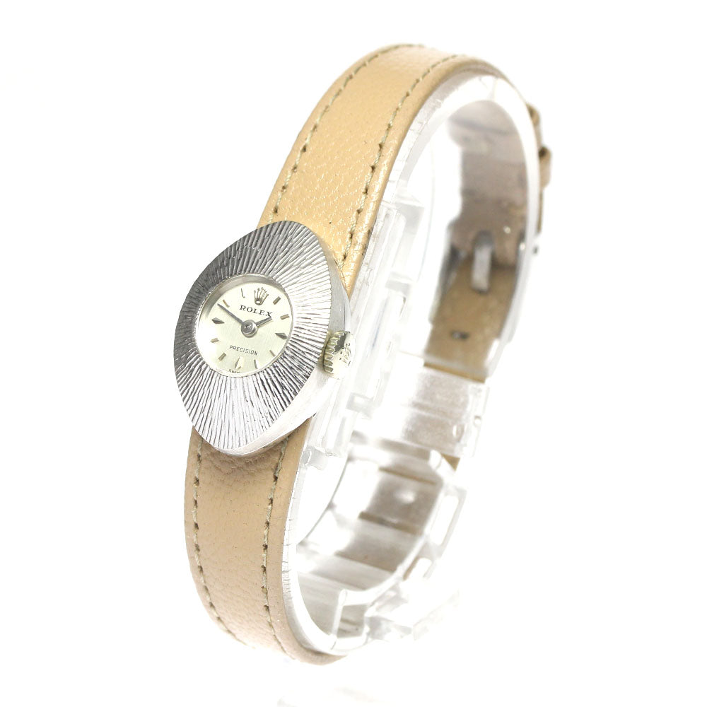 ROLEX chameleon precision almond 2000 K18WG cal.1401 Silver Dial Hand Winding Ladies Watch_784123