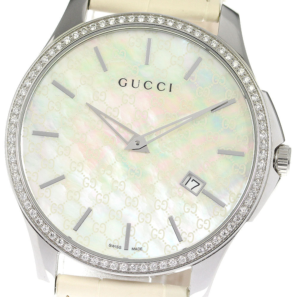 GUCCI G timeless 126.3/YA126306 diamond bezel date Quartz Men's Watch_784163