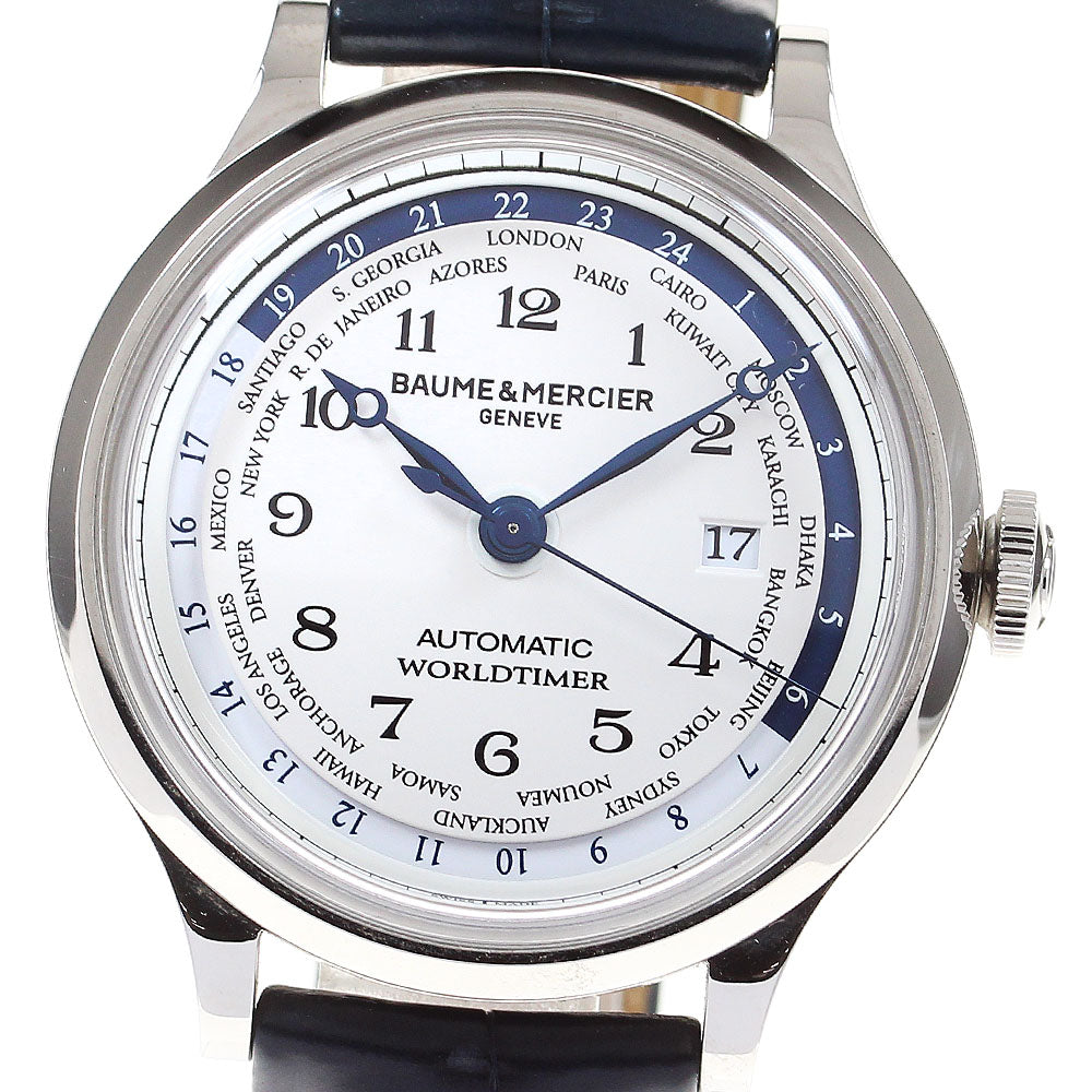 Baume & Mercier Cape Land World Timer 65733 Date Silver Dial Automatic Men's Watch_784320