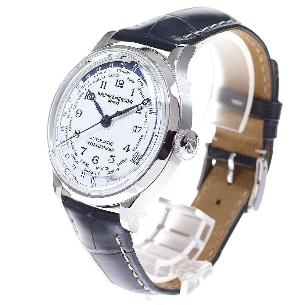 Baume & Mercier Cape Land World Timer 65733 Date Silver Dial Automatic Men's Watch_784320