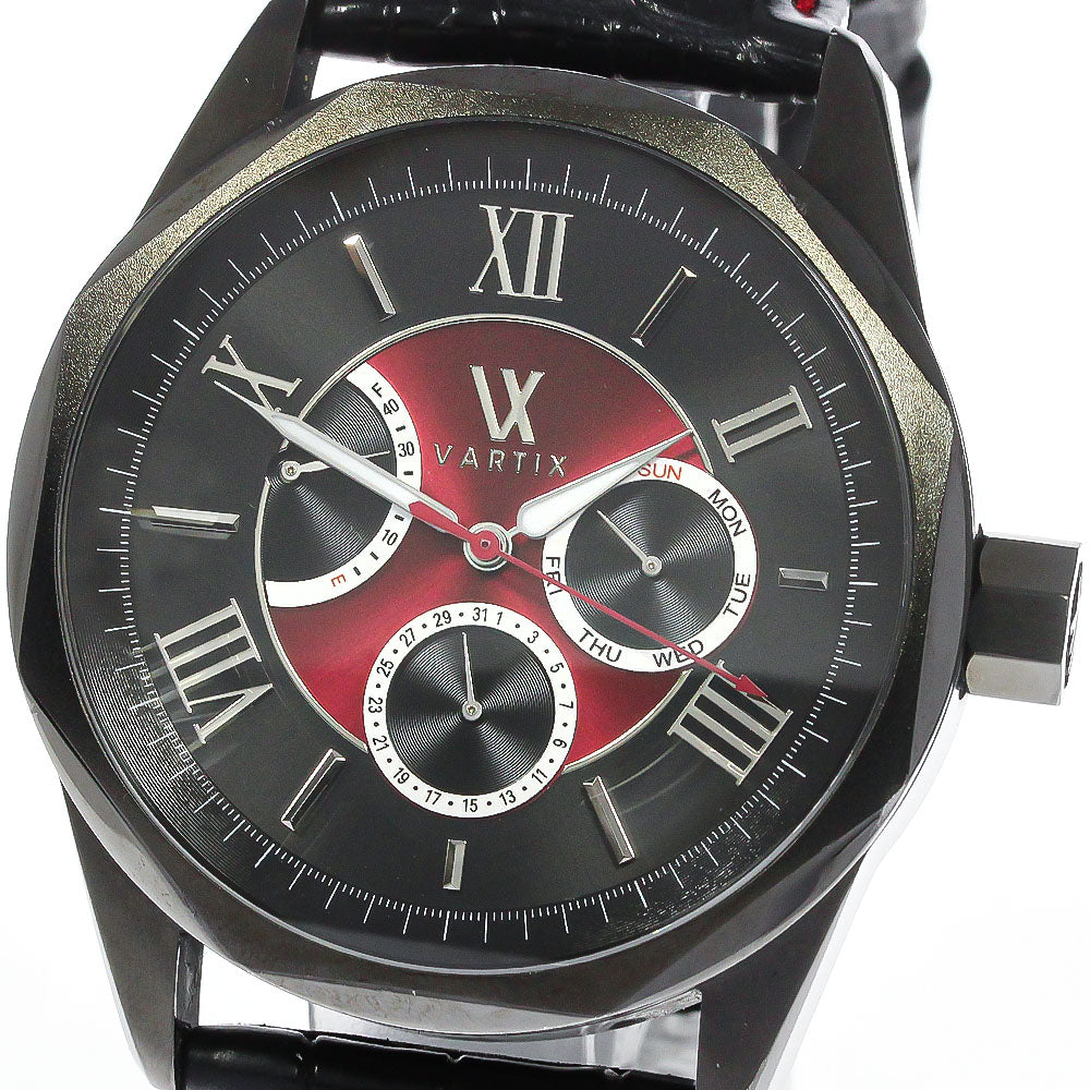 VARTIX ALIVE PR02B Day-Date Power Reserve Black / red Dial Automatic Men's Watch_784348