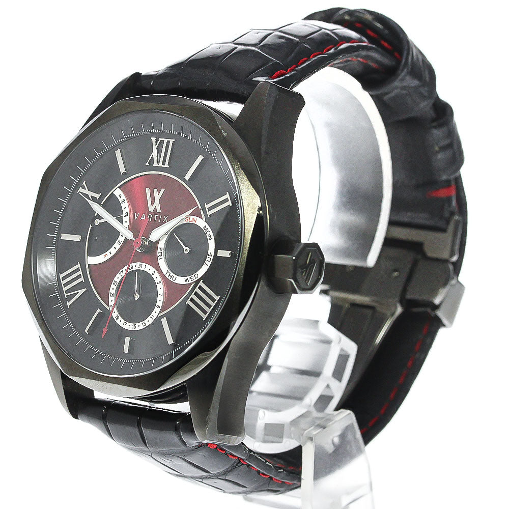 VARTIX ALIVE PR02B Day-Date Power Reserve Black / red Dial Automatic Men's Watch_784348