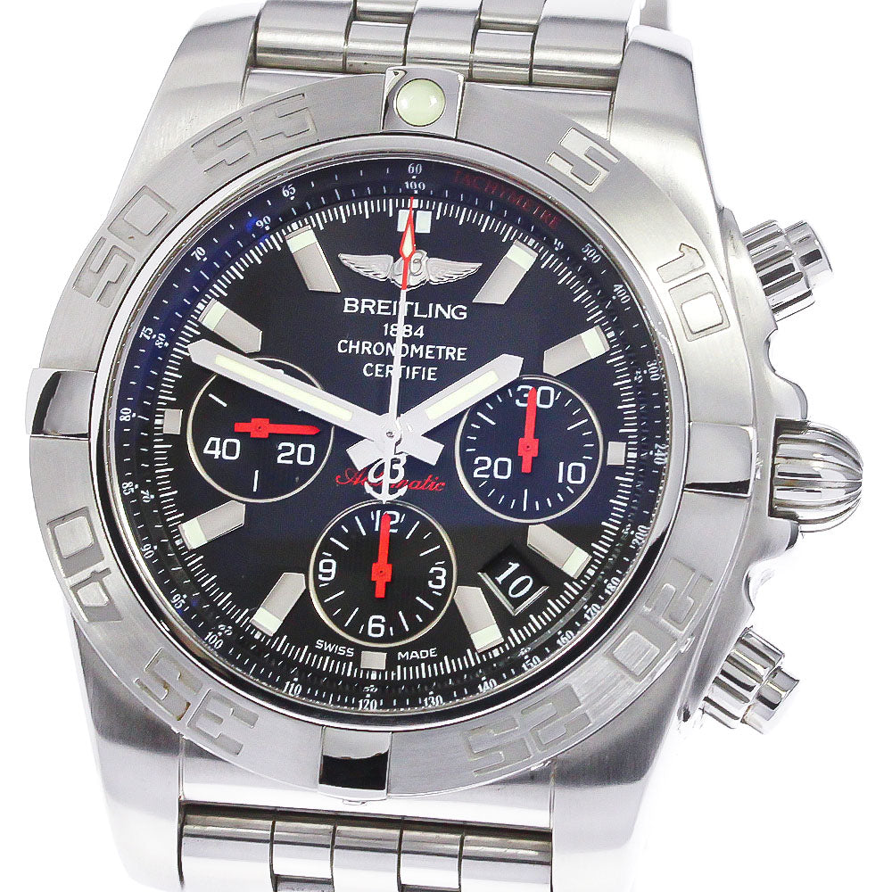 BREITLING Chronomat44 AB0111 black Dial Automatic Men's Watch_784533