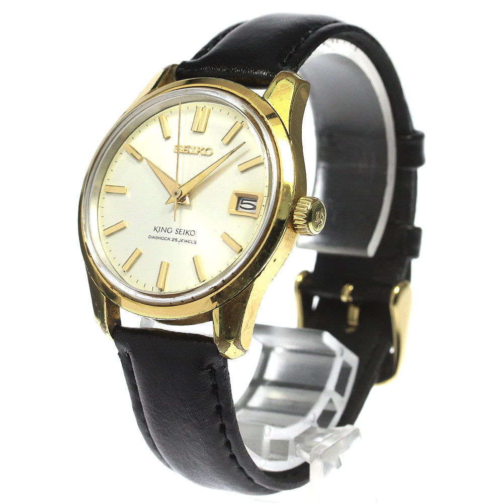 SEIKO King Seiko 4402-8000 Date cal.4402A Silver Dial Hand Winding Men's Watch_784640