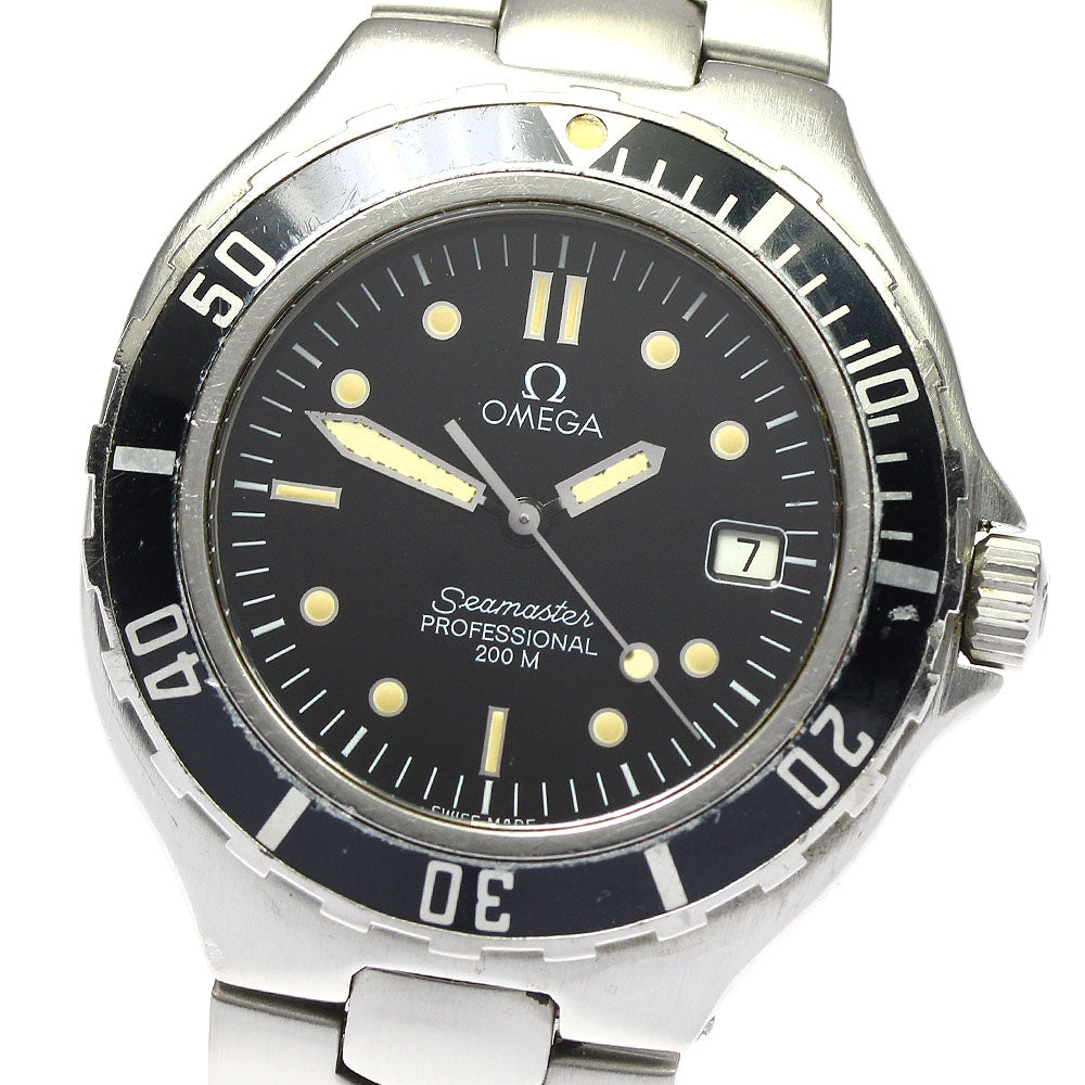 OMEGA Seamaster200m Date black Dial Quartz Men's Watch_784799