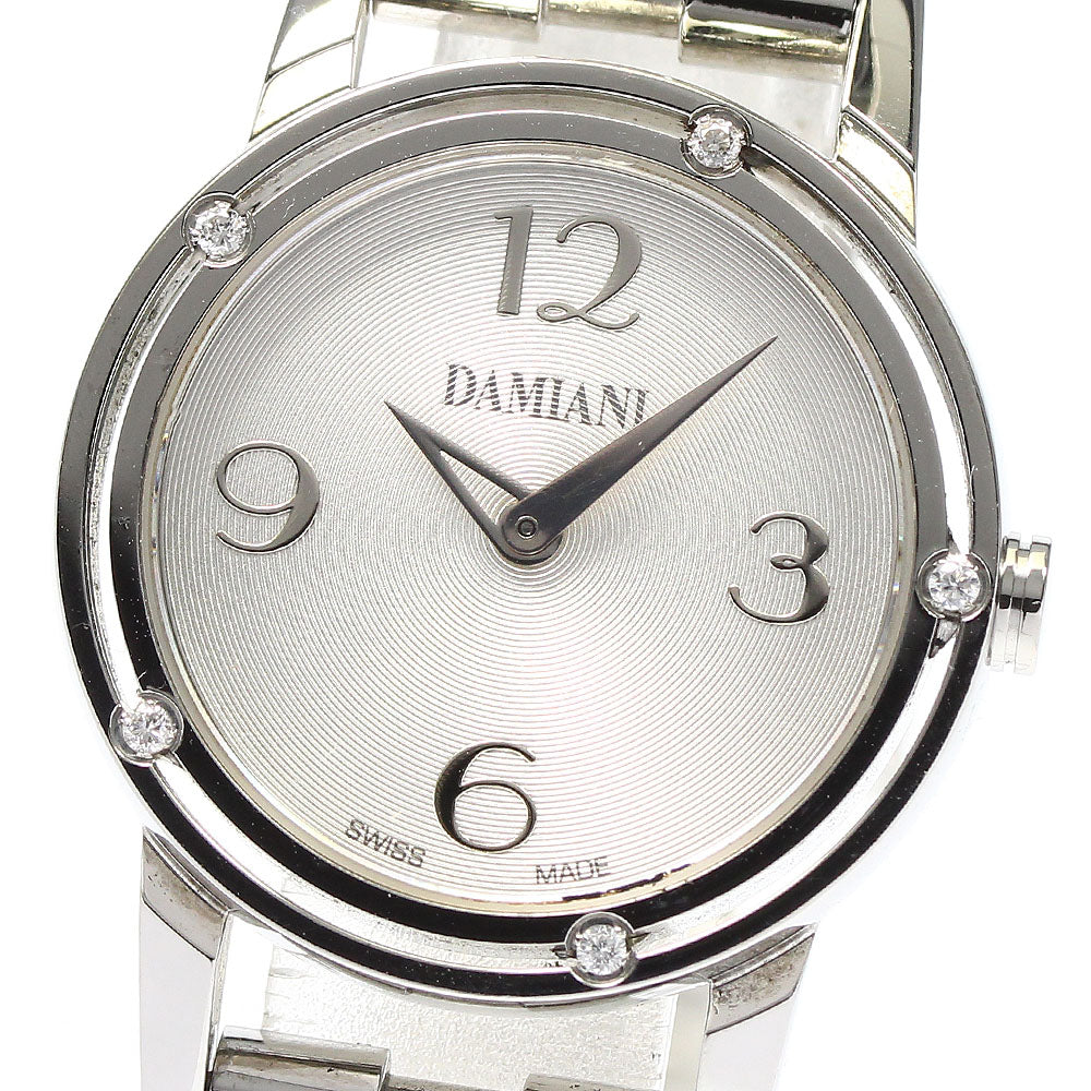 Damiani D side DS006ACAJ 5P diamond Silver Dial Quartz Ladies Watch_785053