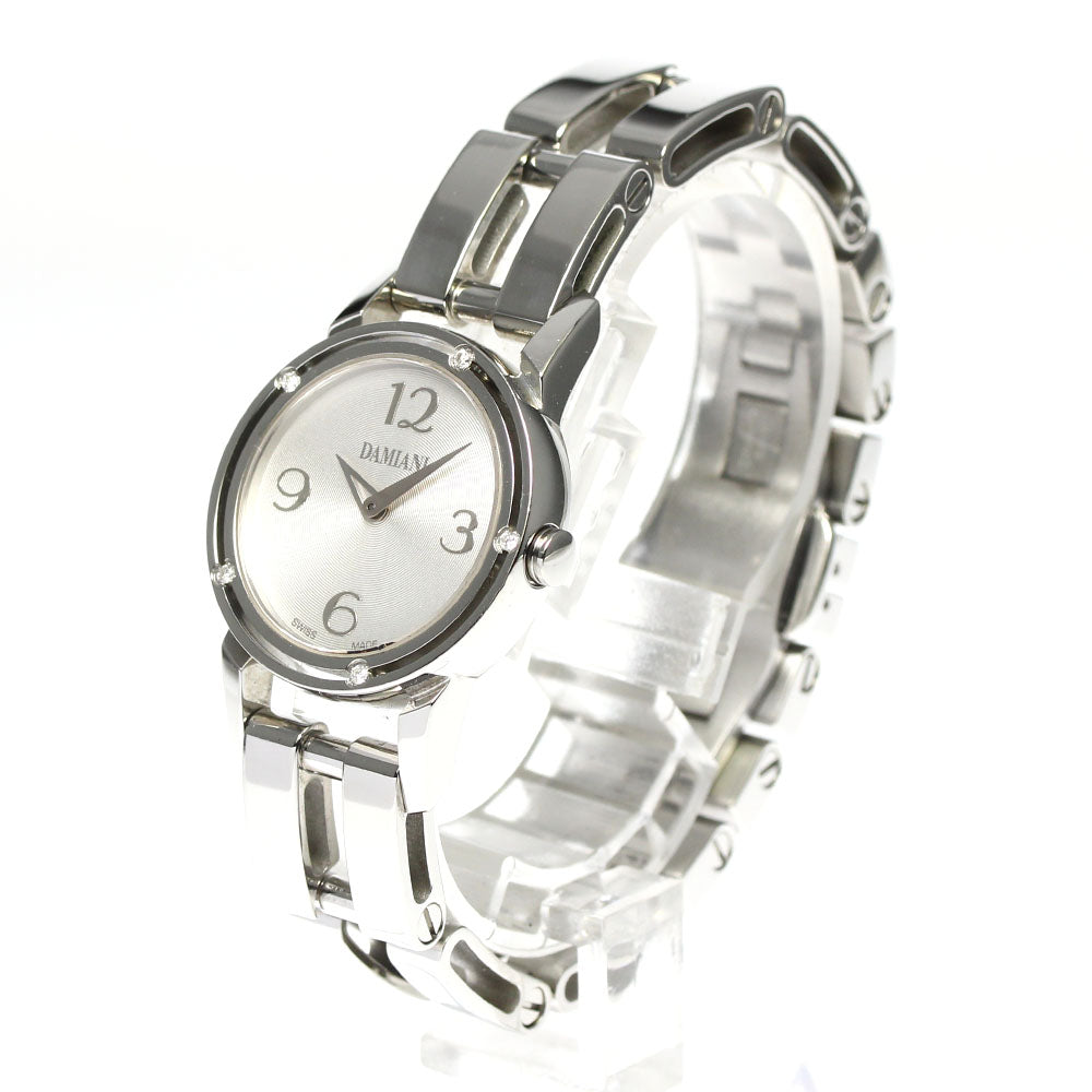 Damiani D side DS006ACAJ 5P diamond Silver Dial Quartz Ladies Watch_785053