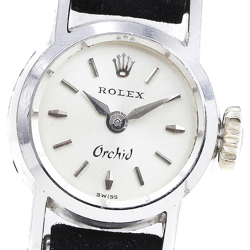 ROLEX Orchid K18WG cal.1401 Silver Dial Hand Winding Ladies Watch_785577