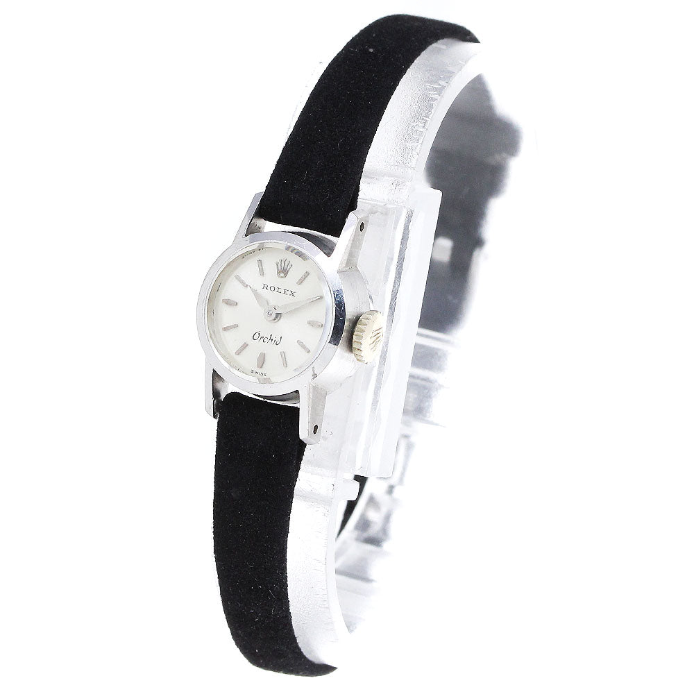 ROLEX Orchid K18WG cal.1401 Silver Dial Hand Winding Ladies Watch_785577