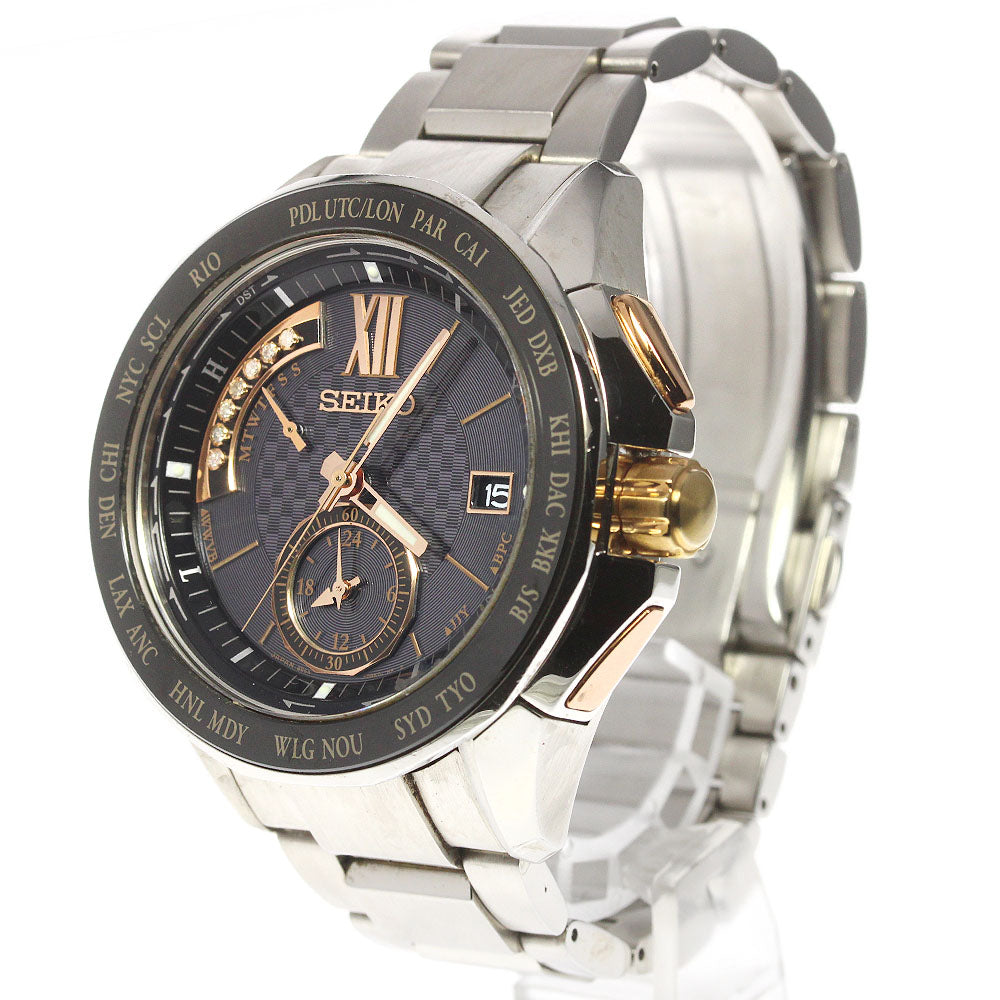 SEIKO Brights 8B54-0AX0/SAGA141 Chronograph Solar Powered Radio Men's_785616