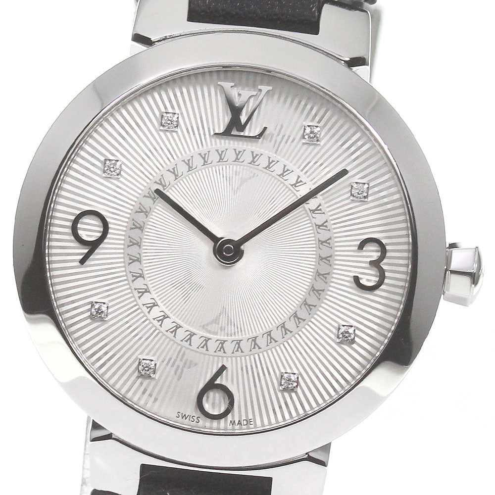 LOUIS VUITTON Tambour slim Q12MG 8P diamond Quartz Ladies Watch_785932