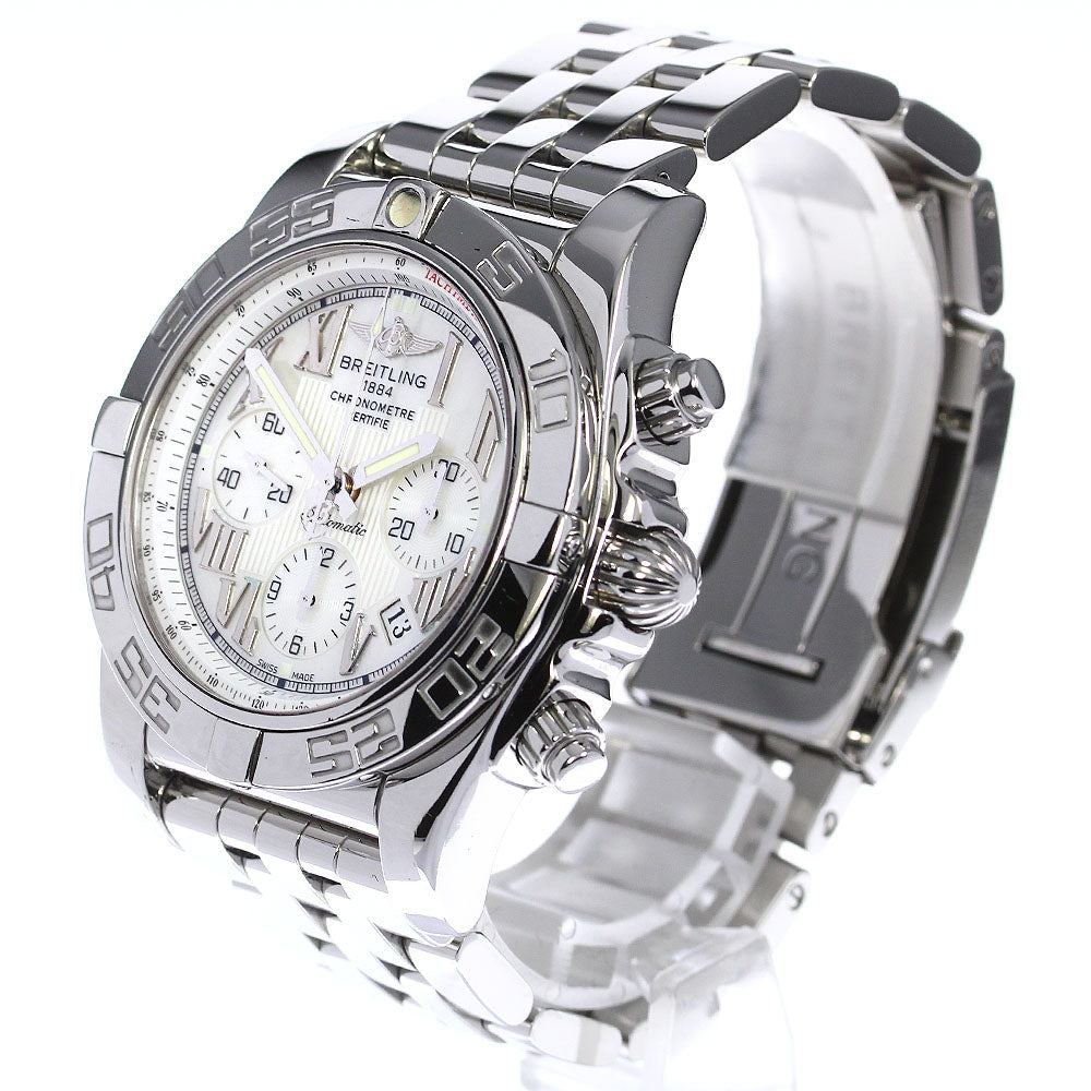 BREITLING Chronomat 44 AB0110 Chronograph White shell Dial Automatic Men's Watch_790024