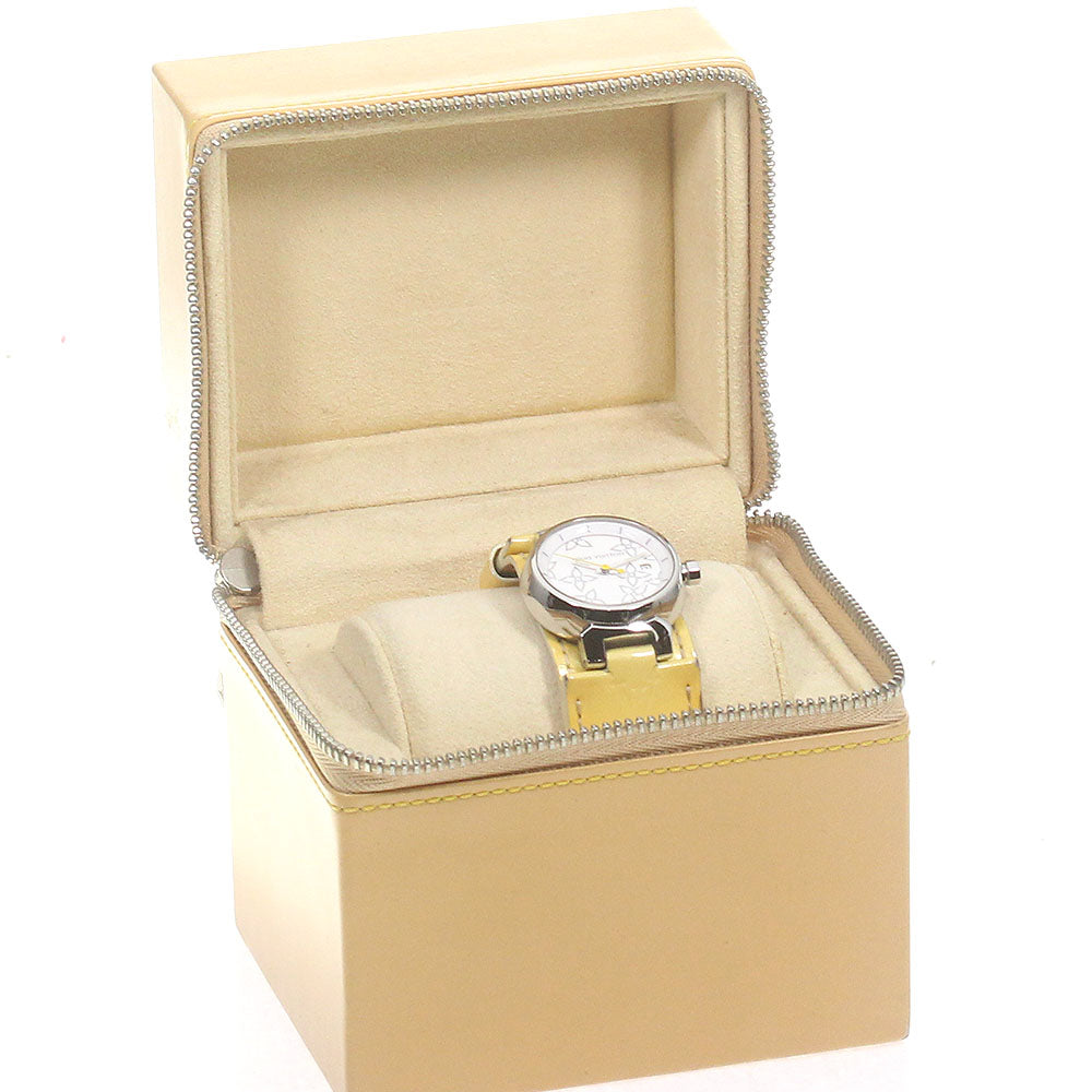 LOUIS VUITTON Tambour Q121C Date White shell Dial Quartz Ladies Watch_790281