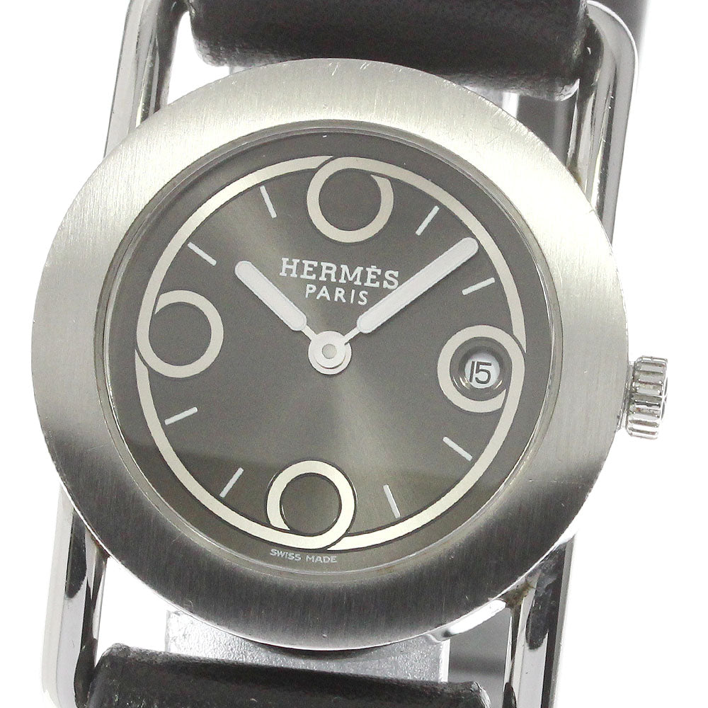 HERMES Ballenia Rondo BR1.210 Date gray Dial Quartz Ladies Watch_790349
