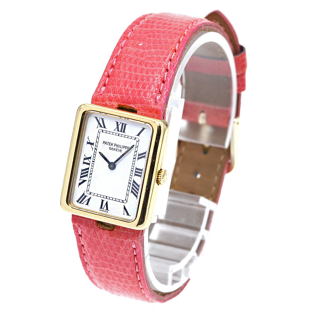 PATEK PHILIPPE Gondouro Ref.4224 K18YG cal.16-250 white Dial Hand Winding Ladies Watch_790364