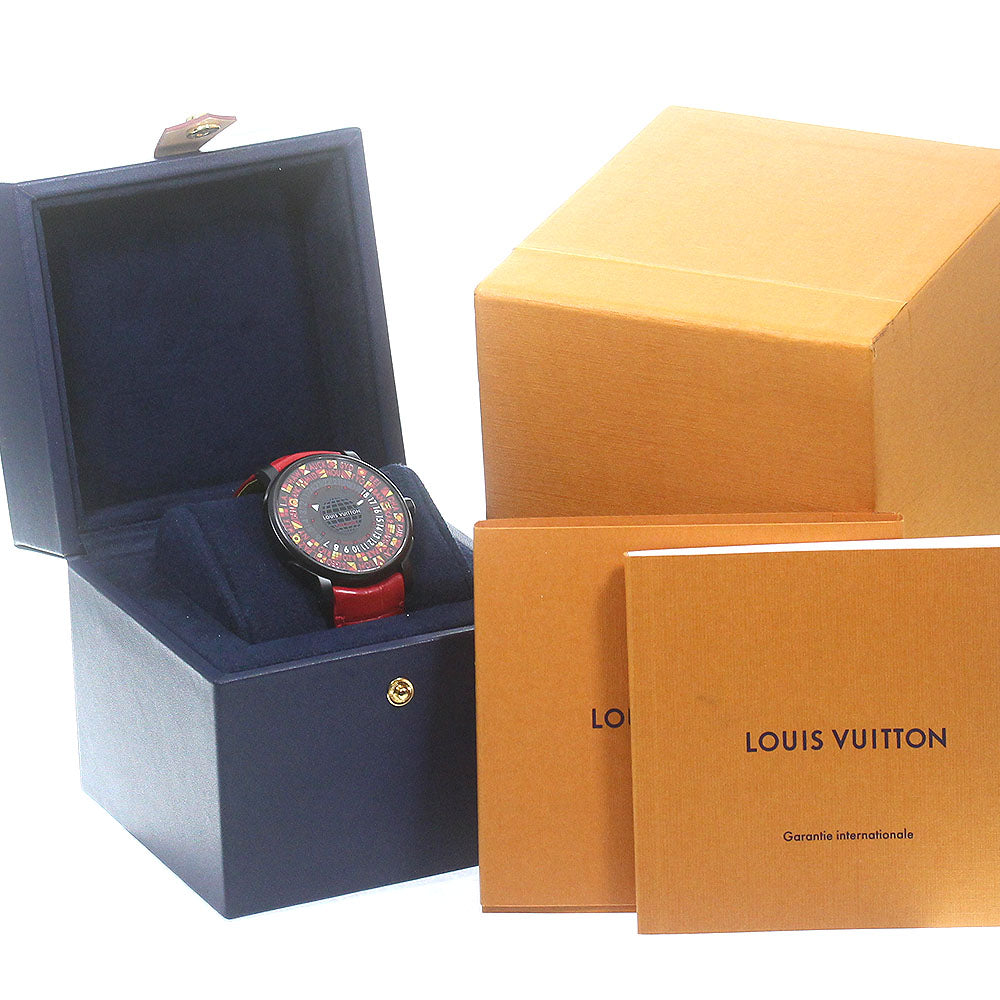 LOUIS VUITTON Escal time zone Q5D23 Japan limited black Dial Automatic Men's Watch_790500