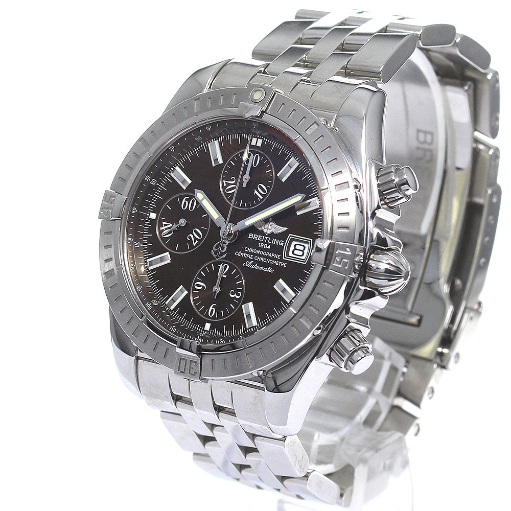 BREITLING Chronomat Evolution A13356 Date Brown Dial Automatic Men's_790526